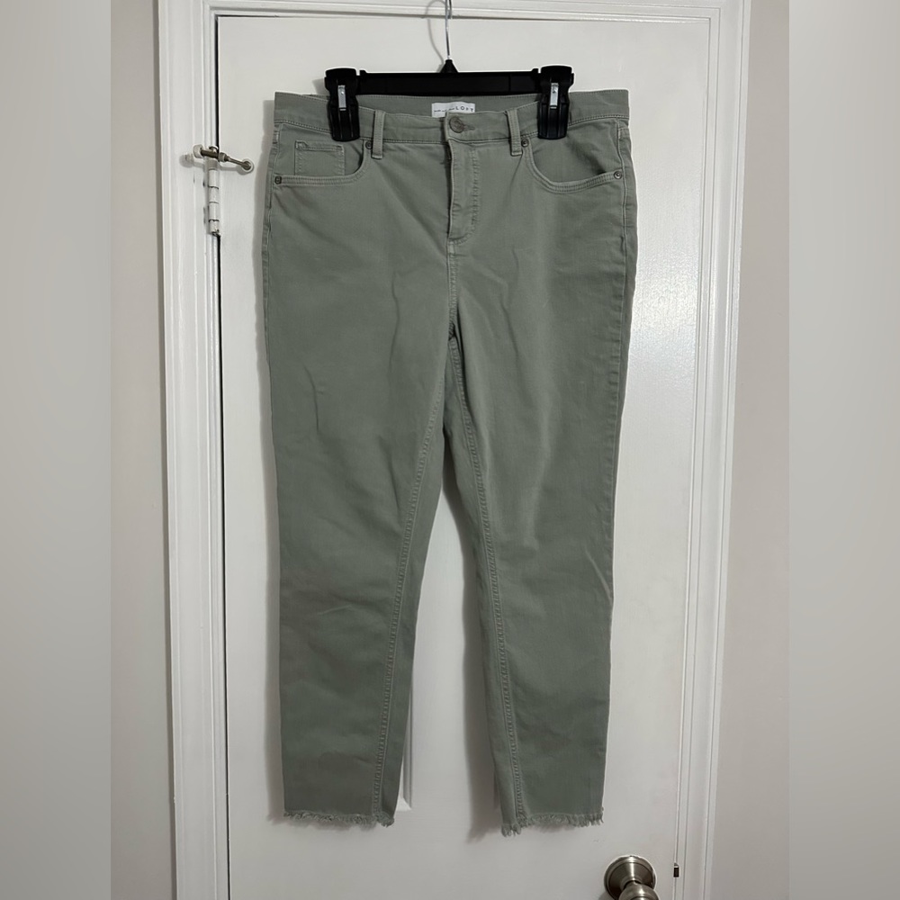 LOFT Modern Skinny Crop Raw Hem